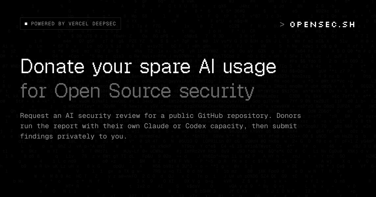 OpenSec - Donated Security Reviews for Open Source